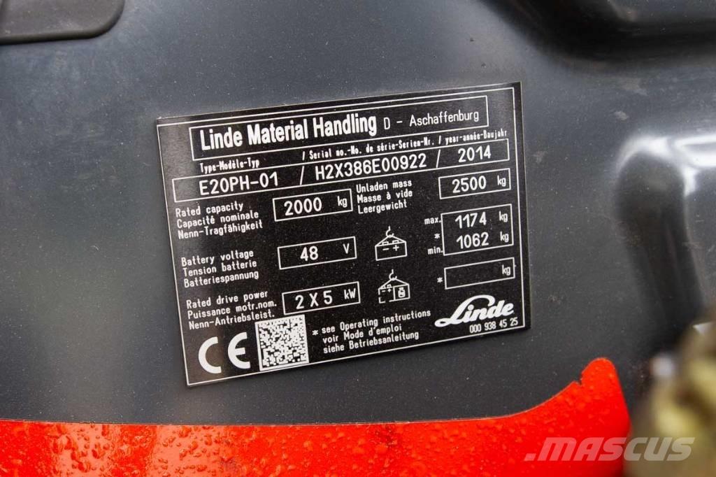 Linde E 20 Elektriskie iekrāvēji