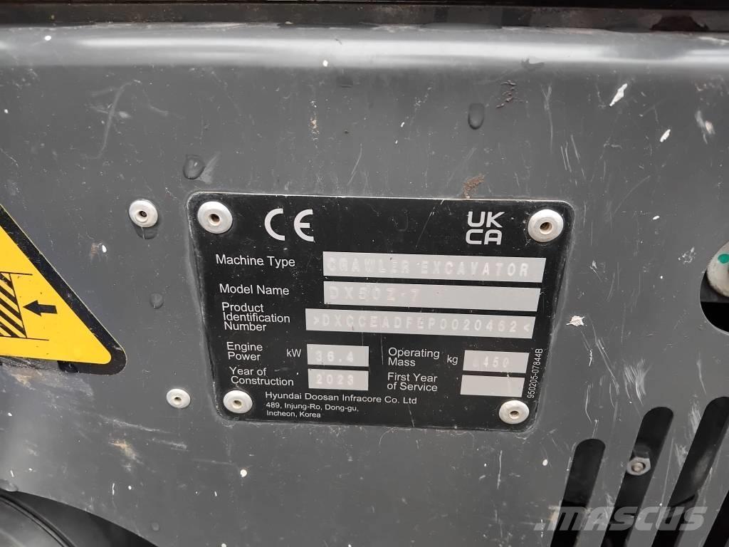 Develon DX 50 Z-7 Mini ekskavatori < 7 t