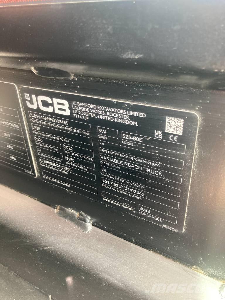 JCB 525-60 E Teleskopiskie manipulatori