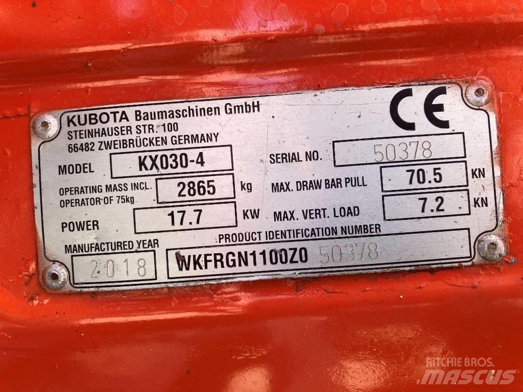 Kubota KX 030-4 Mini ekskavatori < 7 t