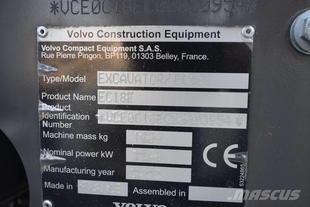 Volvo EC 18 E Mini ekskavatori < 7 t