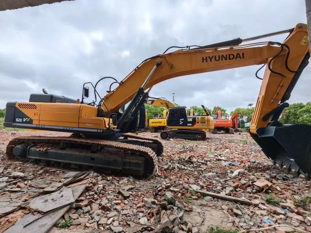 Hyundai Robex 520 VS Kāpurķēžu ekskavatori