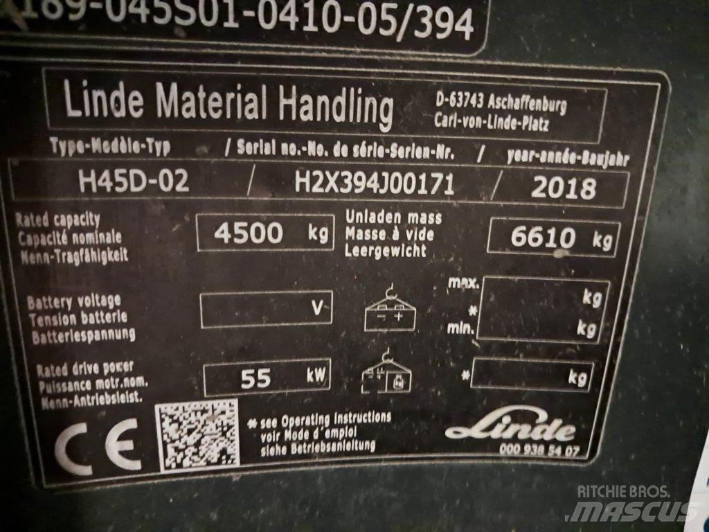 Linde H45D-02 Tehnika ar dīzeļa dzinēju