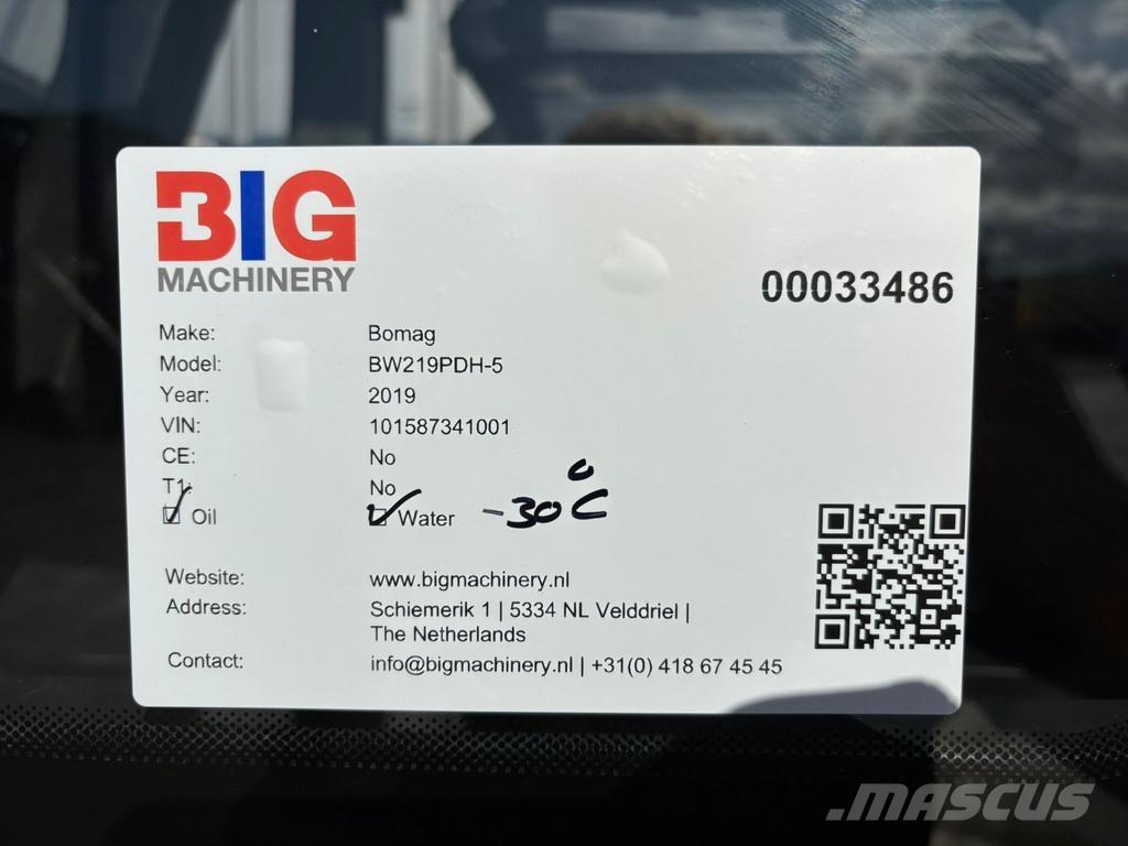 Bomag BW219PDH-5 Vienvalča grunts veltņi