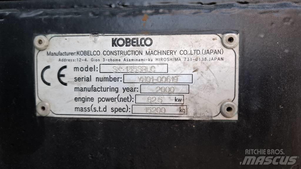 Kobelco SK 135 SR LC Kāpurķēžu ekskavatori