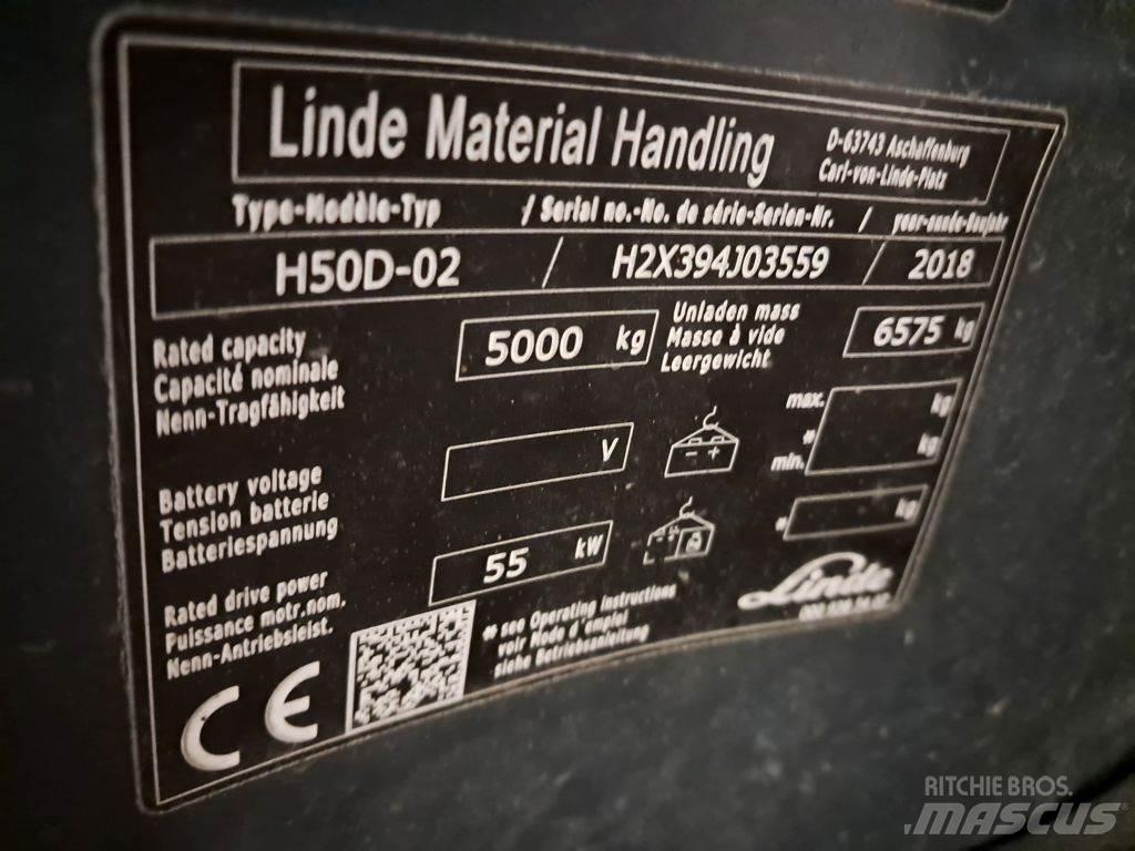 Linde H50D-02 Tehnika ar dīzeļa dzinēju