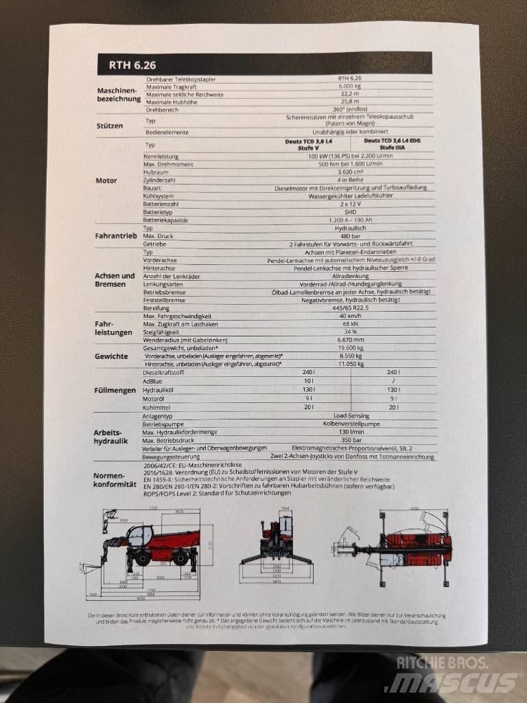 Magni RTH 6.26 S Teleskopiskie manipulatori