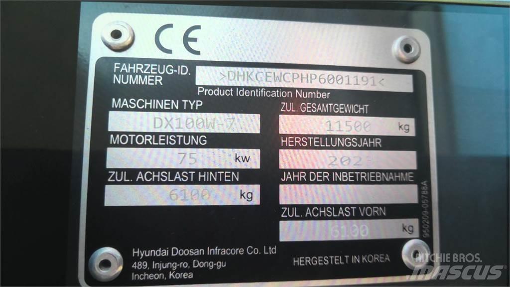 Develon DX100W-7 Ekskavatori uz riteņiem