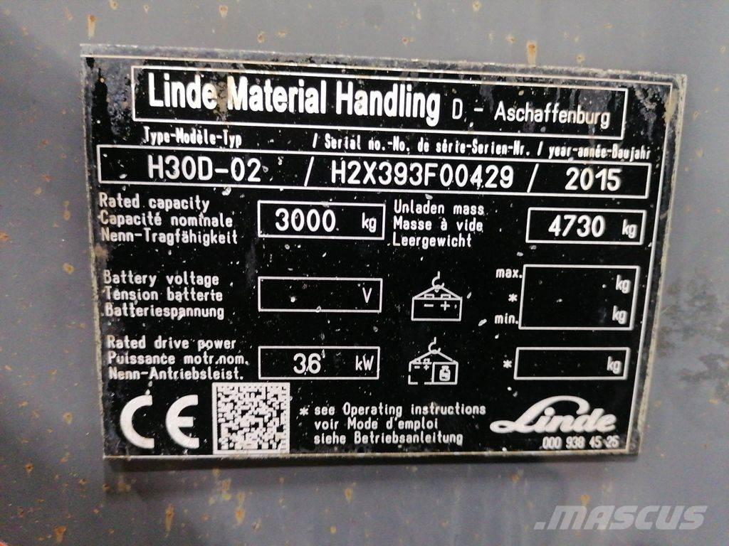 Linde H30D-02 Tehnika ar dīzeļa dzinēju