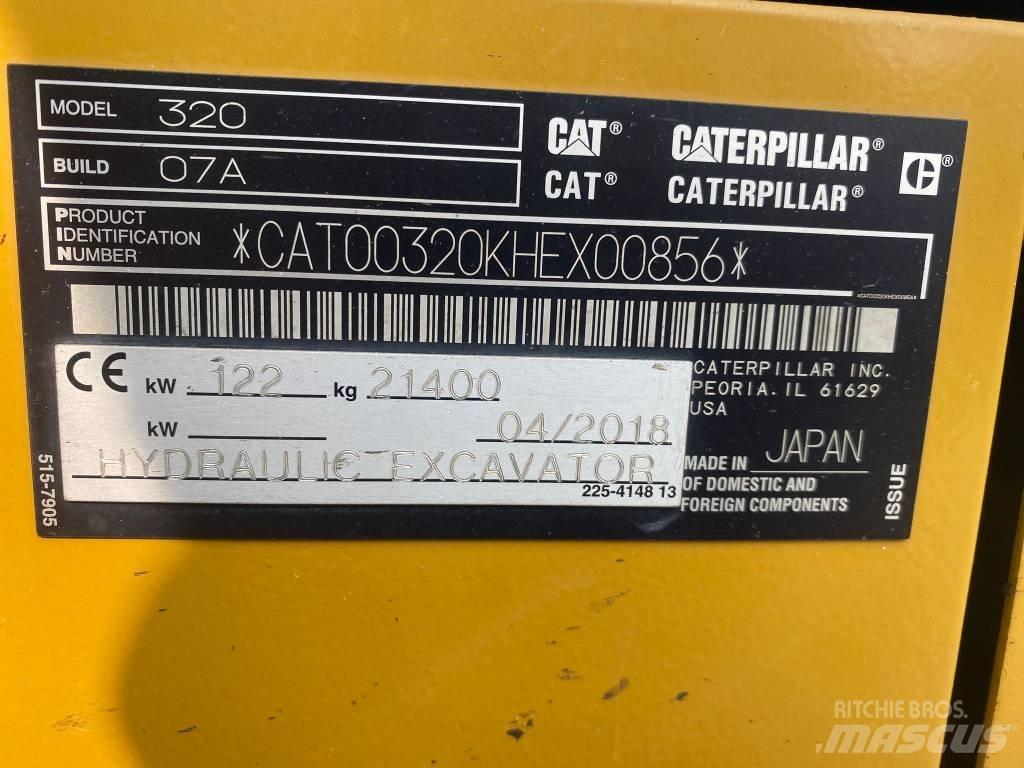 CAT 320 Kāpurķēžu ekskavatori