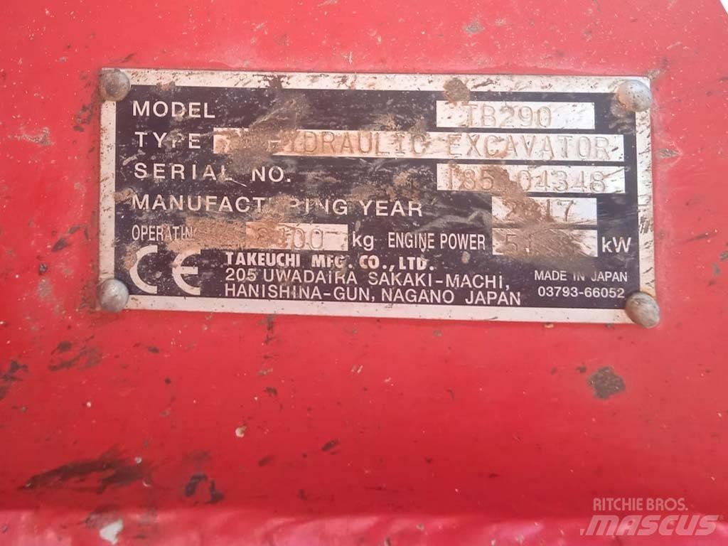 Takeuchi TB290 Mini ekskavatori < 7 t