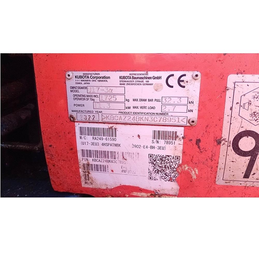 Kubota U17-3a Mini ekskavatori < 7 t