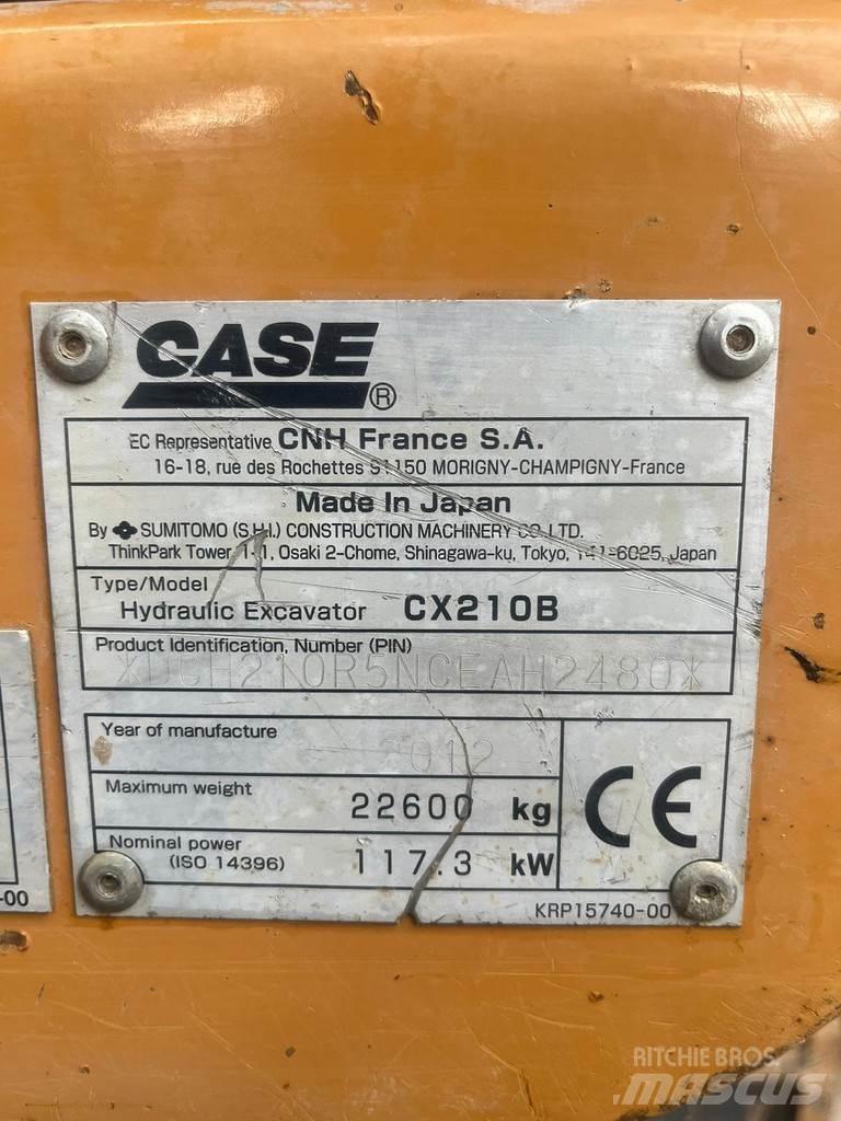 CASE CX210B Kāpurķēžu ekskavatori