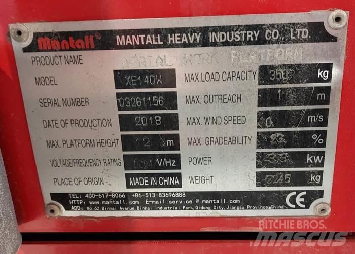 Mantall XE140W Šķerveida pacēlāji