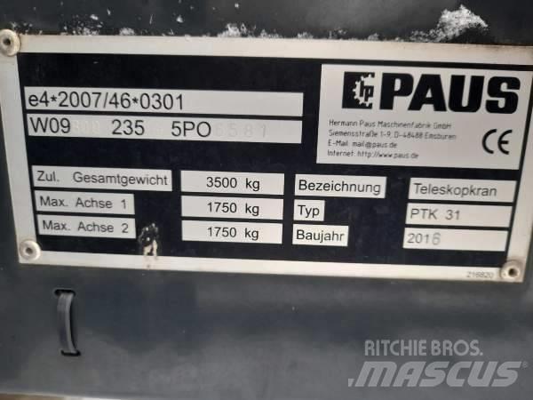 Paus PTK 31 Citas pacelšanas iekārtas