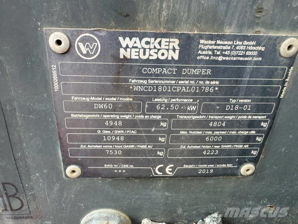 Wacker Neuson DW 60 Mini pašizgāzēji