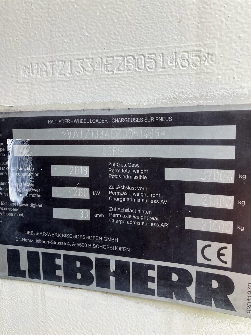 Liebherr L586 Xpower Iekrāvēji uz riteņiem