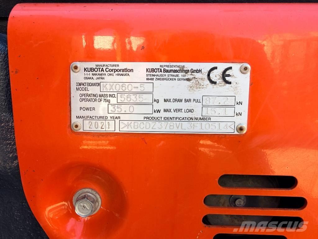 Kubota KX060-5 GLS2 Mini ekskavatori < 7 t