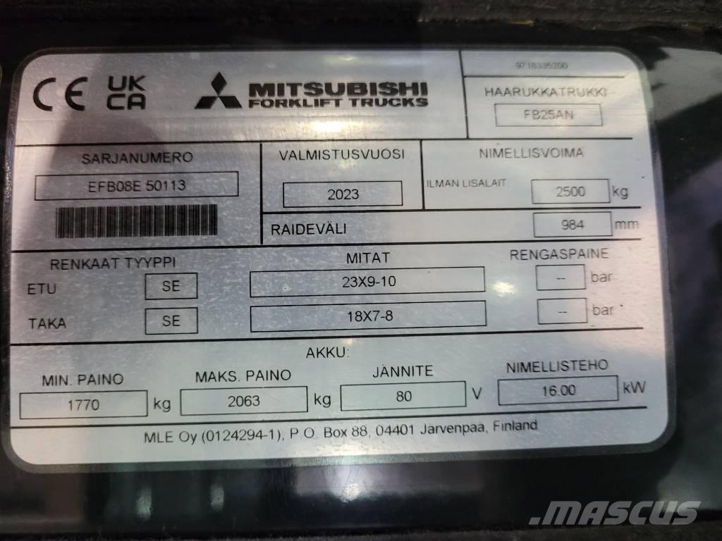 Mitsubishi FB 25 AN Elektriskie iekrāvēji