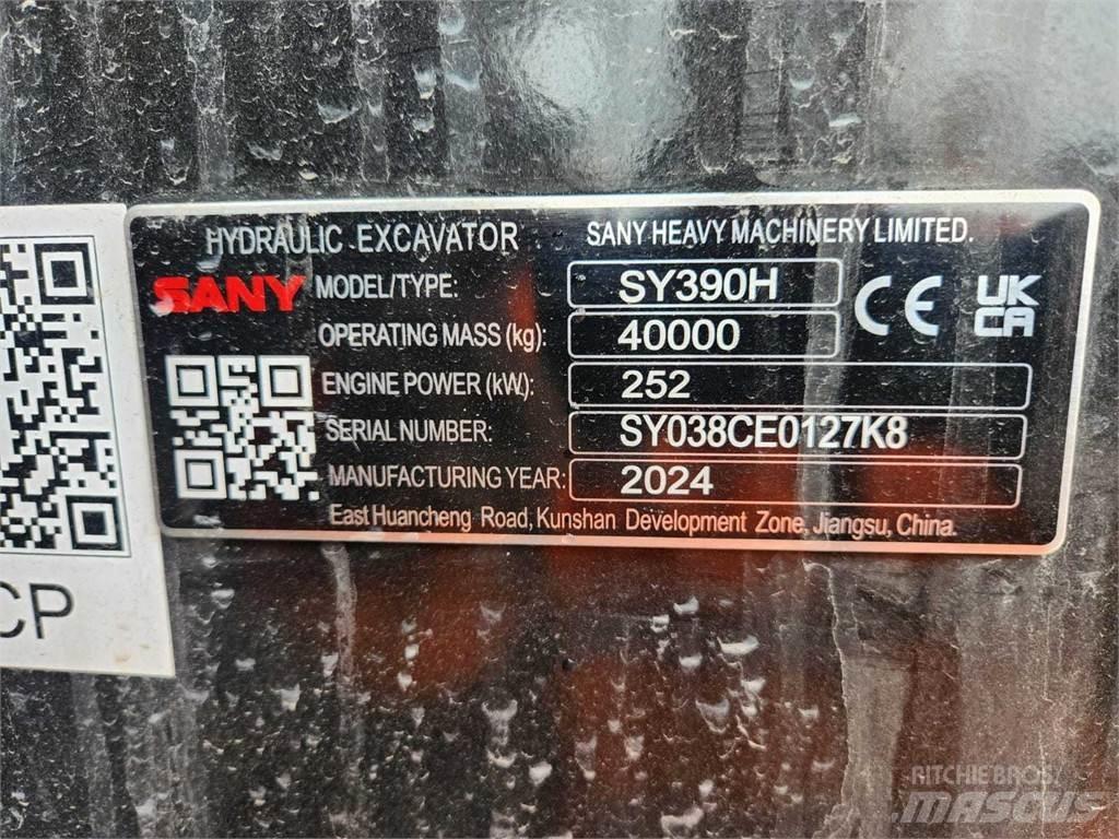 Sany SY390H Kāpurķēžu ekskavatori