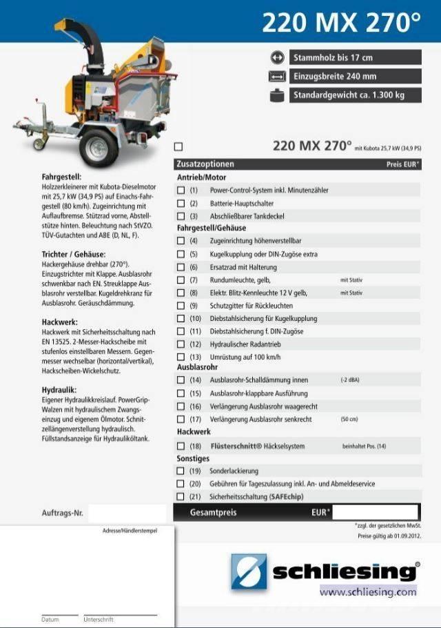 Schliesing 220 MX Koksnes šķeldotāji