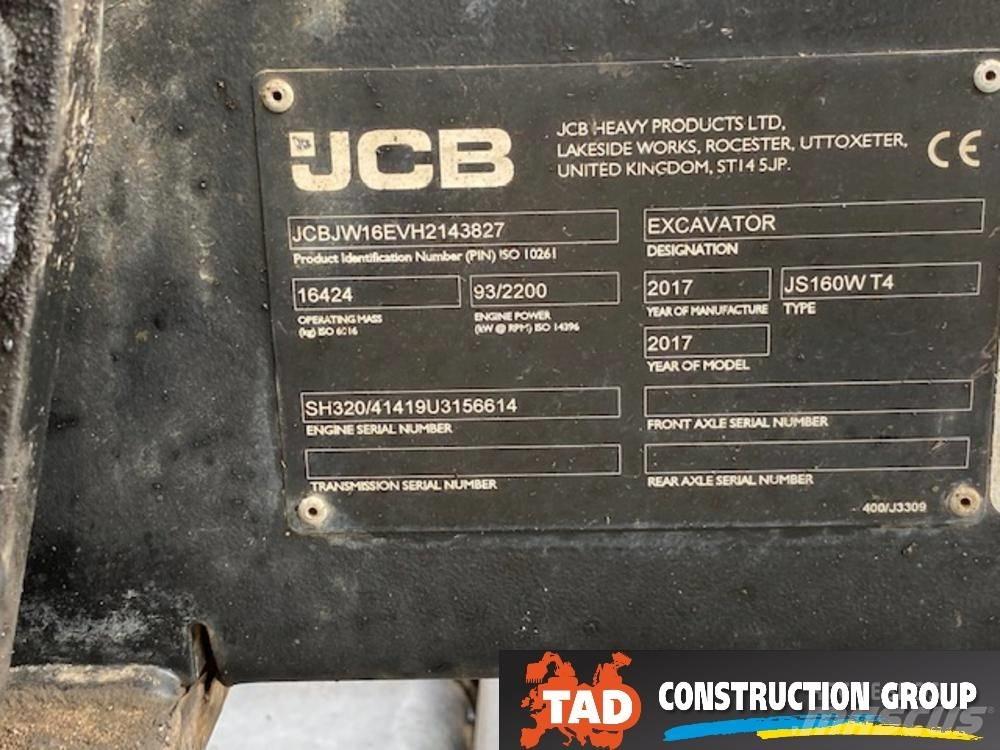 JCB JS 160 W Ekskavatori uz riteņiem