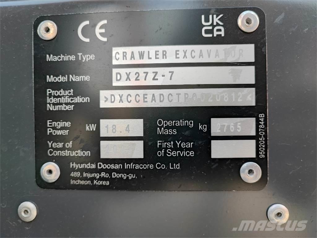 Develon DX27Z-7 Lauksaimniecība- Citi