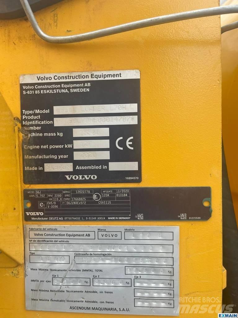 Volvo L 70 H Iekrāvēji uz riteņiem