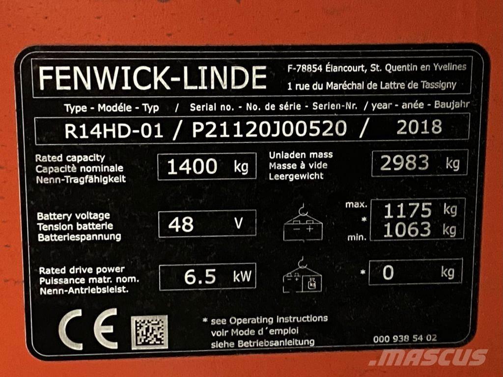 Linde R14HD Lielaugstuma pārvadātājs