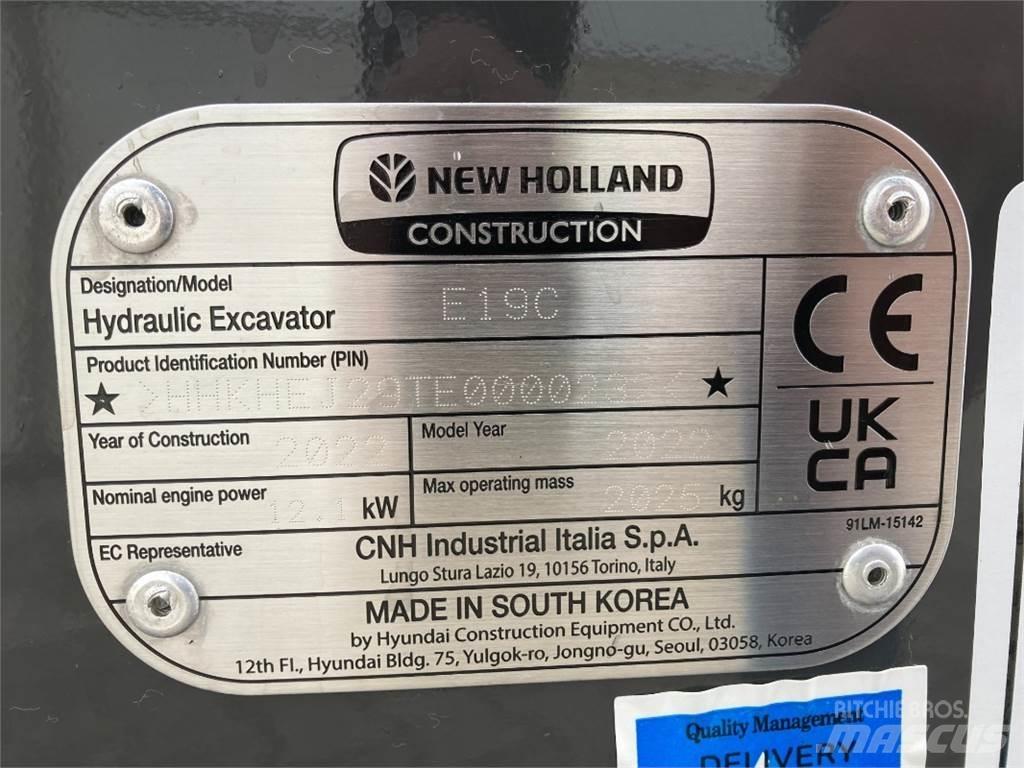 New Holland E 19C Mini ekskavatori < 7 t