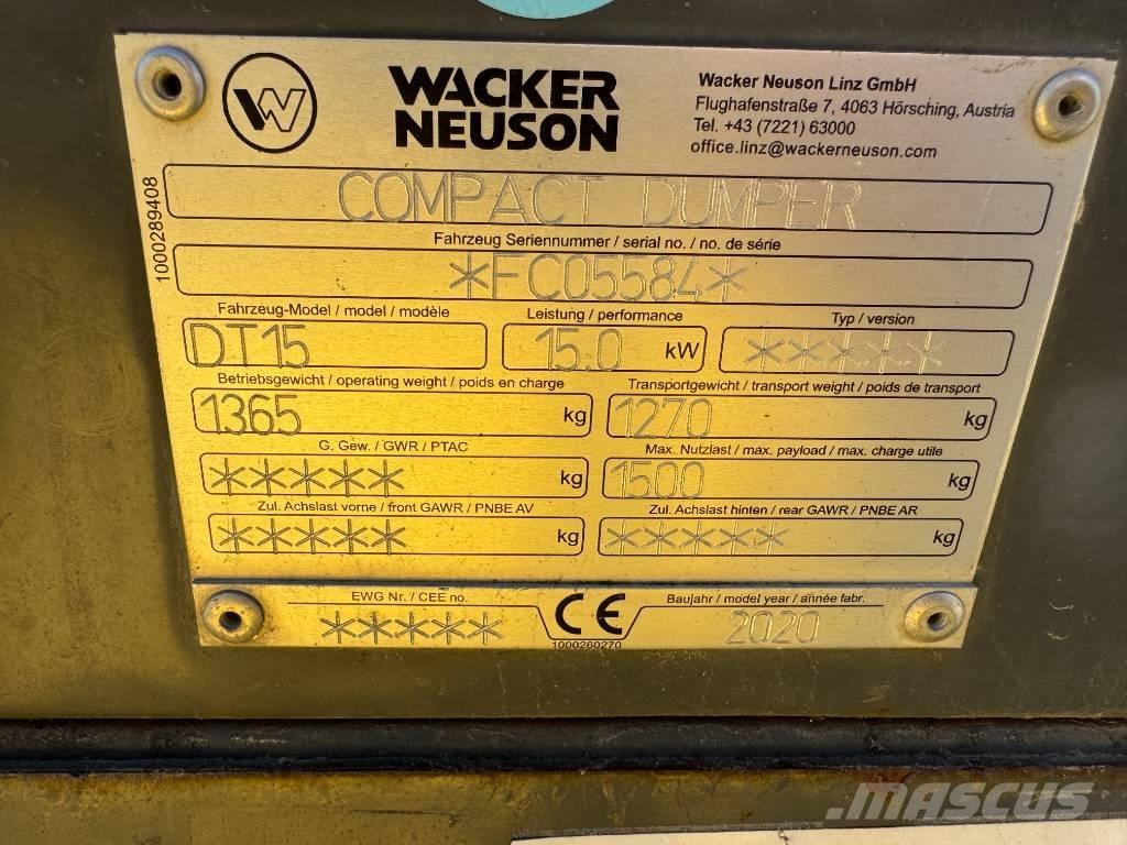 Wacker Neuson DT15 Kāpurķēžu pašizkrāvējs