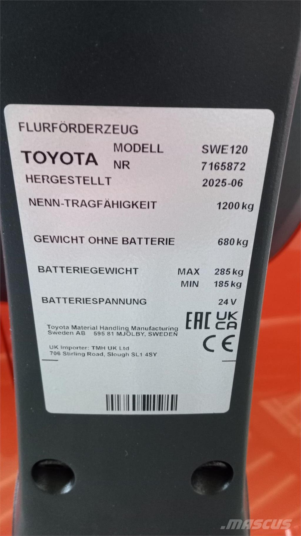 Toyota SWE120 Pašgājēji krautnētāji