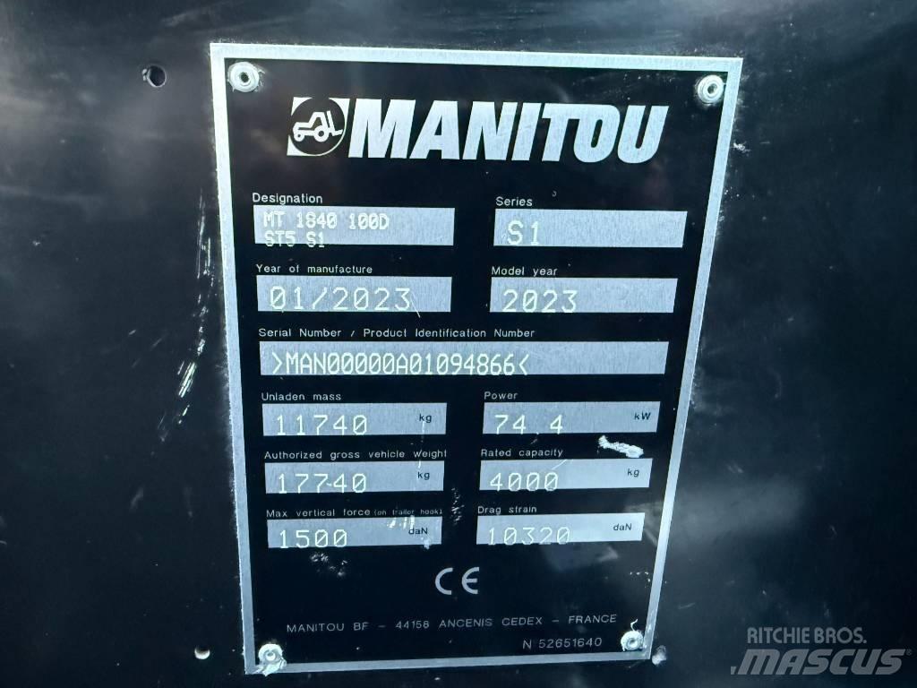 Manitou MT 1840 Teleskopiskie manipulatori