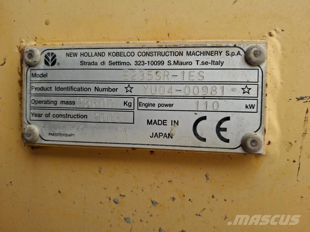 New Holland E 235 SR Kāpurķēžu ekskavatori