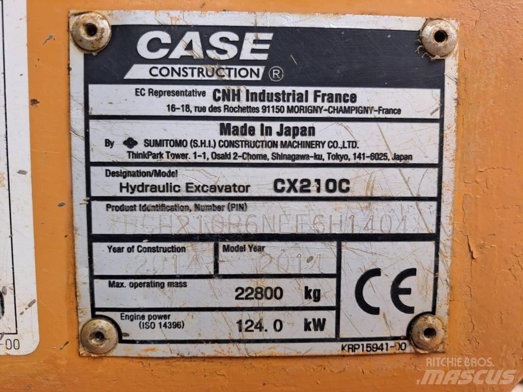 CASE CX 210 C Kāpurķēžu ekskavatori