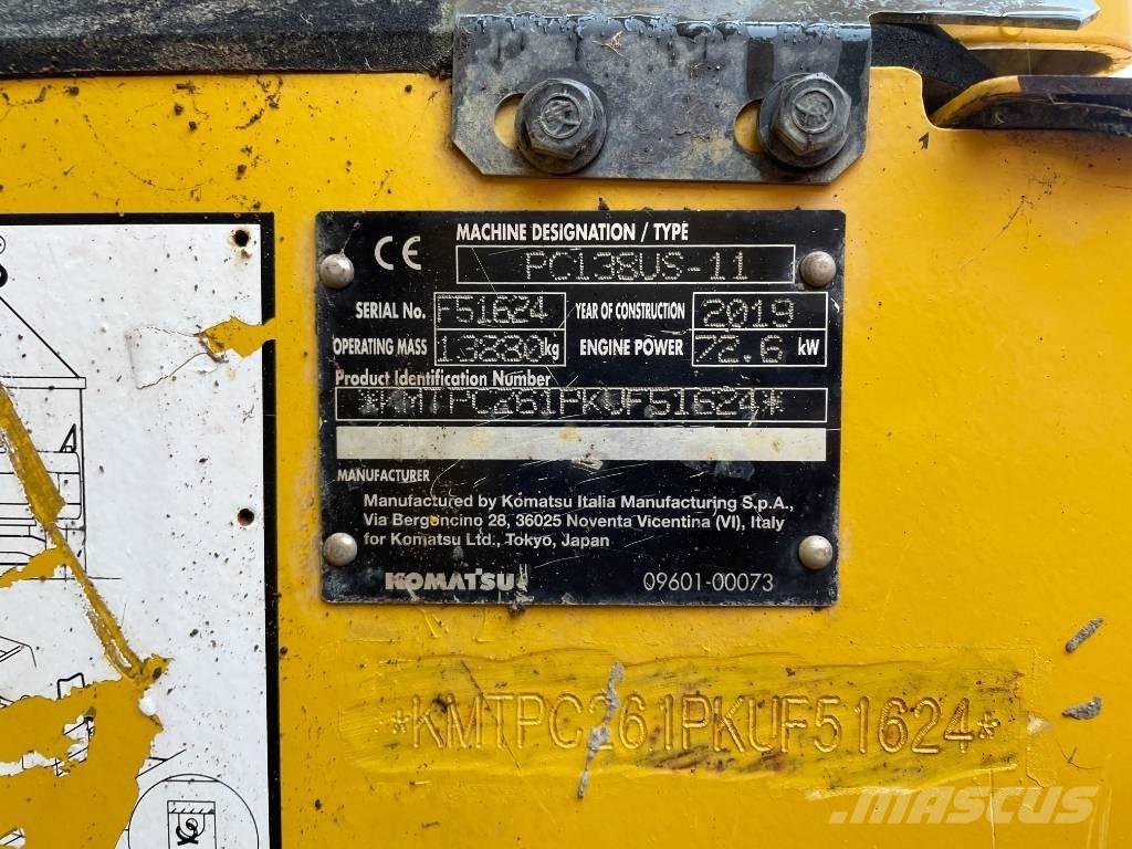 Komatsu PC 138 US-11 Kāpurķēžu ekskavatori