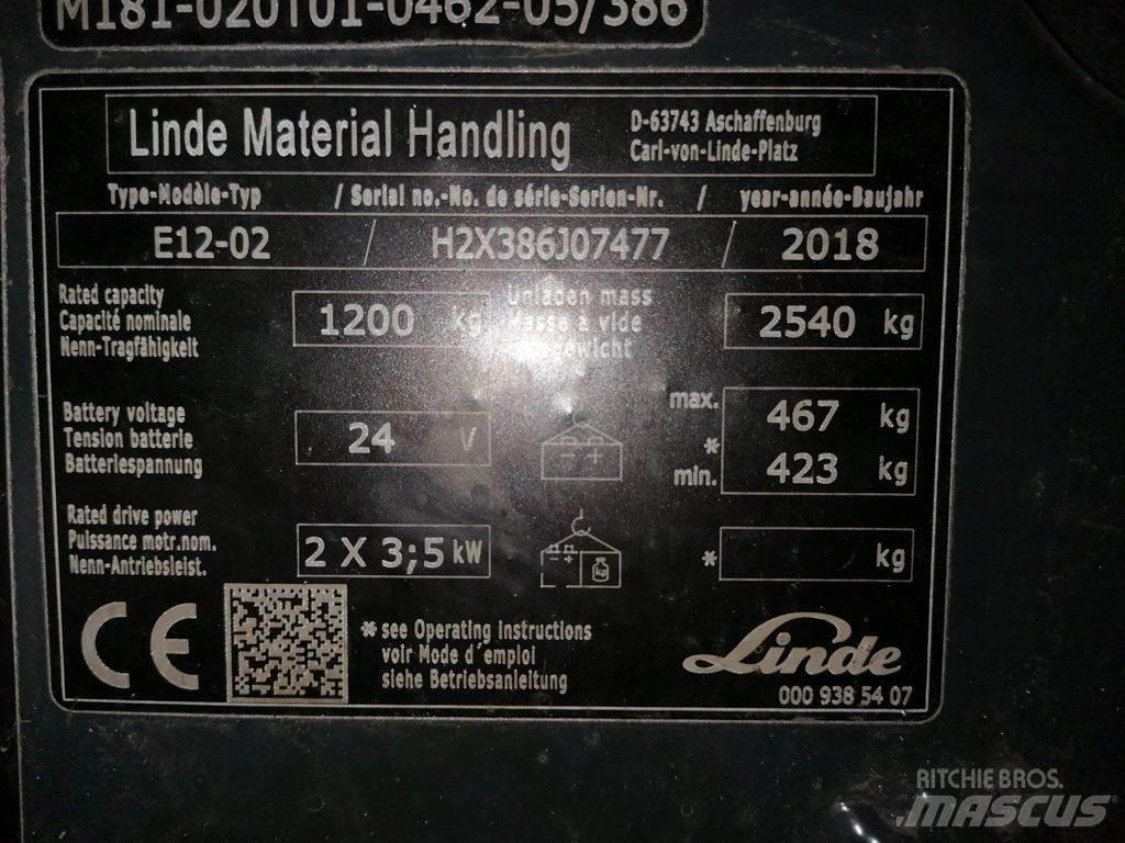 Linde E12-02 Elektriskie iekrāvēji