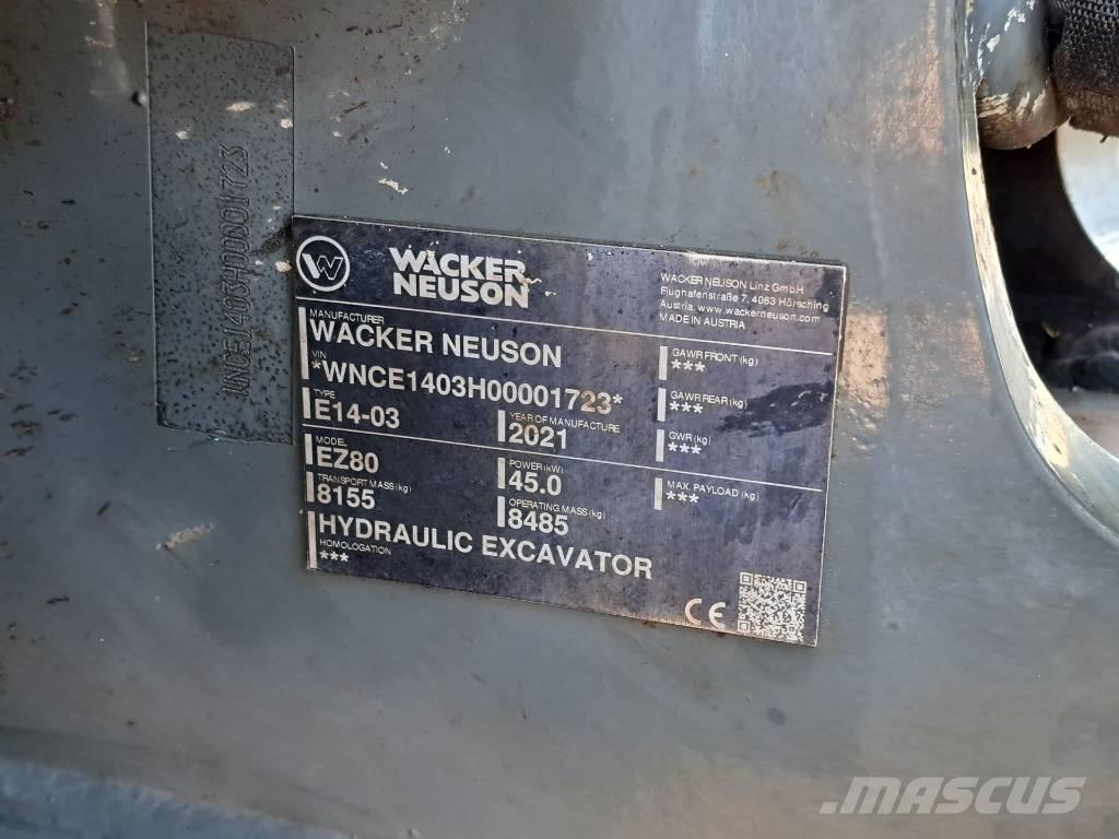 Wacker Neuson EZ 80 Kāpurķēžu ekskavatori
