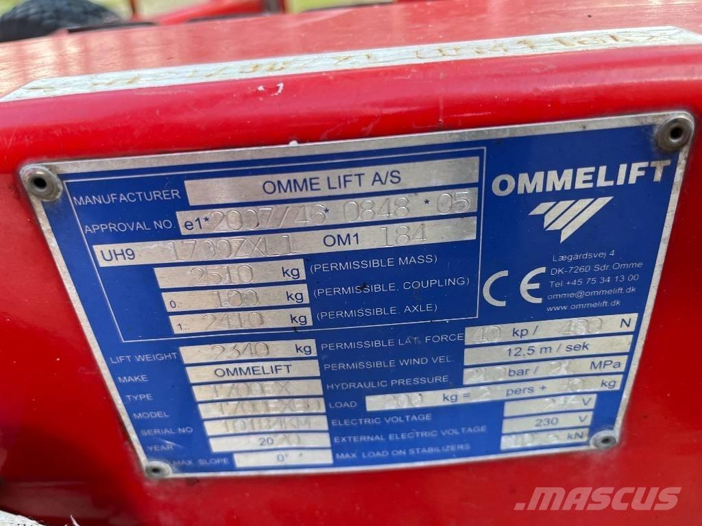 Omme 1700 EBXD Pacēlājplatformas - piekabes