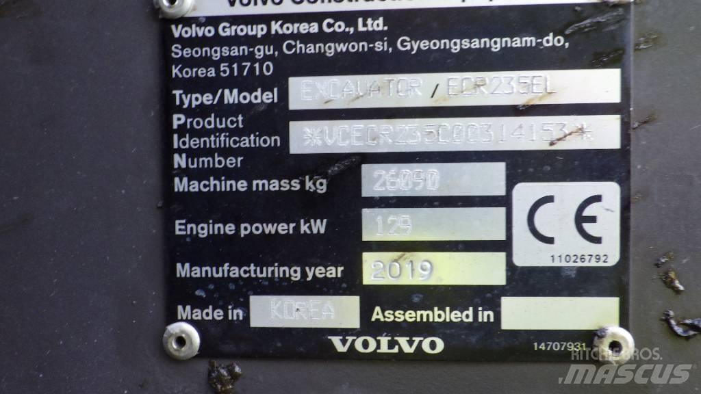 Volvo ECR235EL Kāpurķēžu ekskavatori