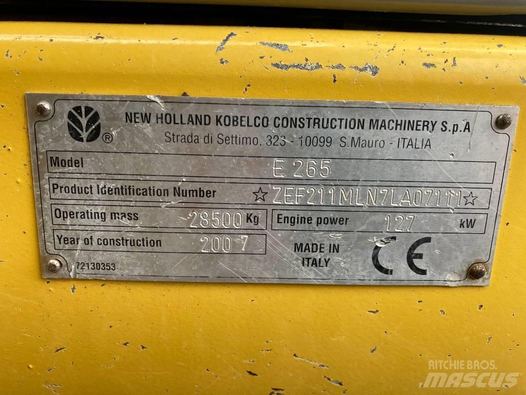 New Holland E 265 LC Kāpurķēžu ekskavatori