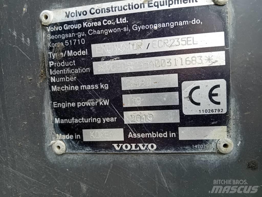 Volvo ECR235EL Kāpurķēžu ekskavatori
