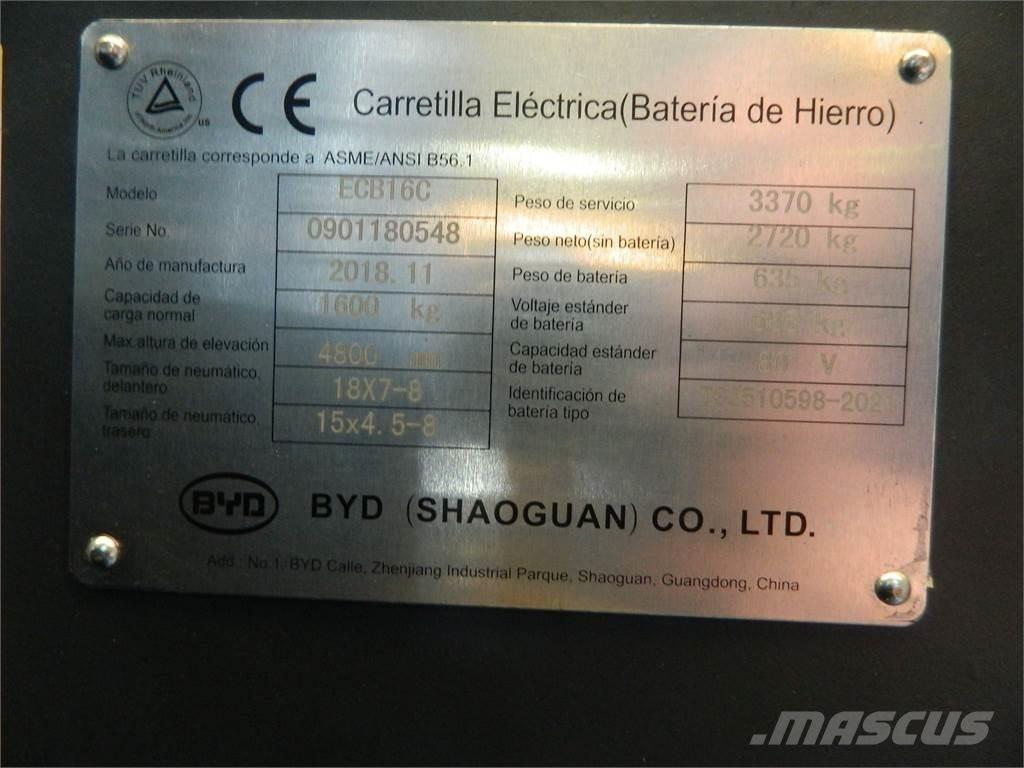 BYD ECB16C Elektriskie iekrāvēji