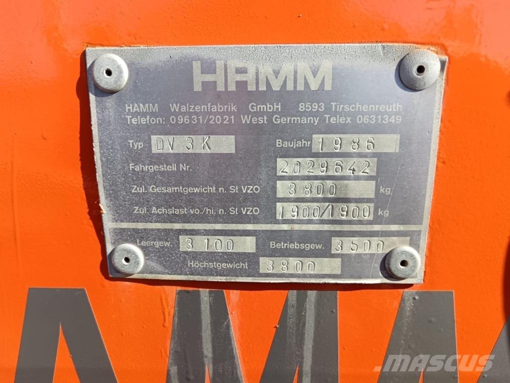 Hamm DV 3 K Divvalču grunts veltņi