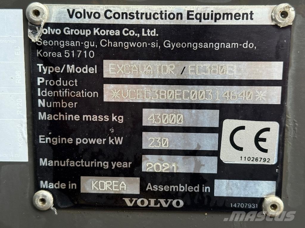 Volvo EC 380 EL Kāpurķēžu ekskavatori