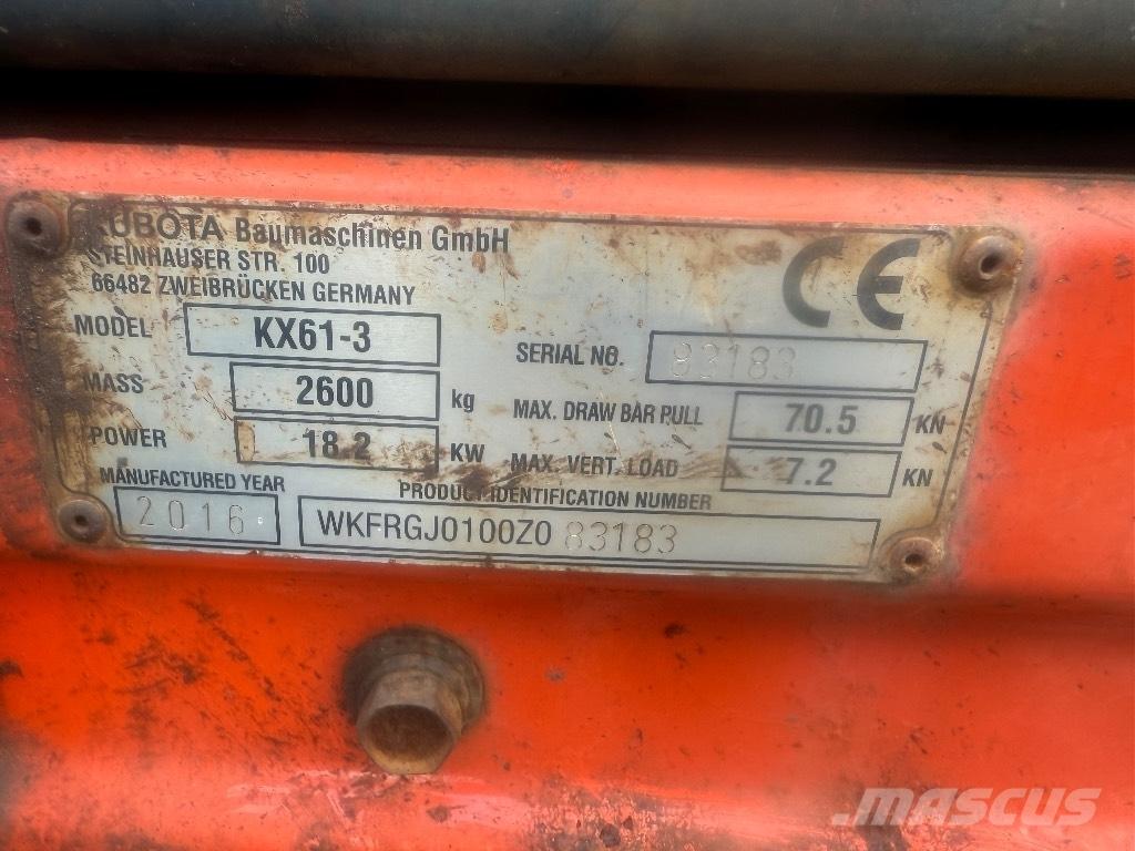 Kubota KX 61-3 Mini ekskavatori < 7 t