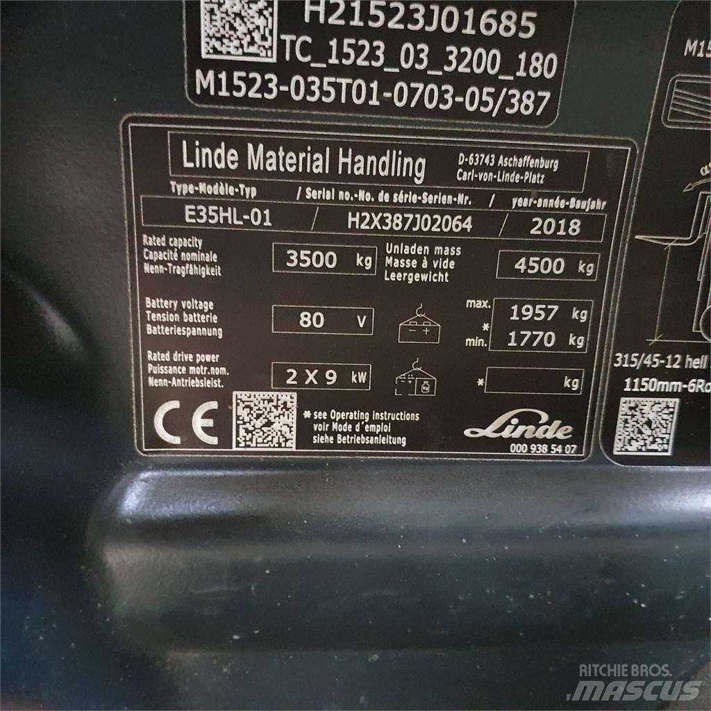 Linde E35HL Elektriskie iekrāvēji