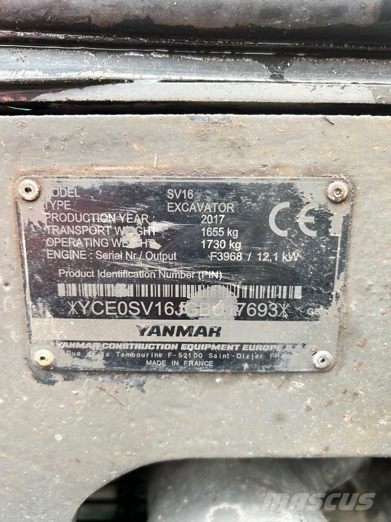 Yanmar SV 16 Mini ekskavatori < 7 t