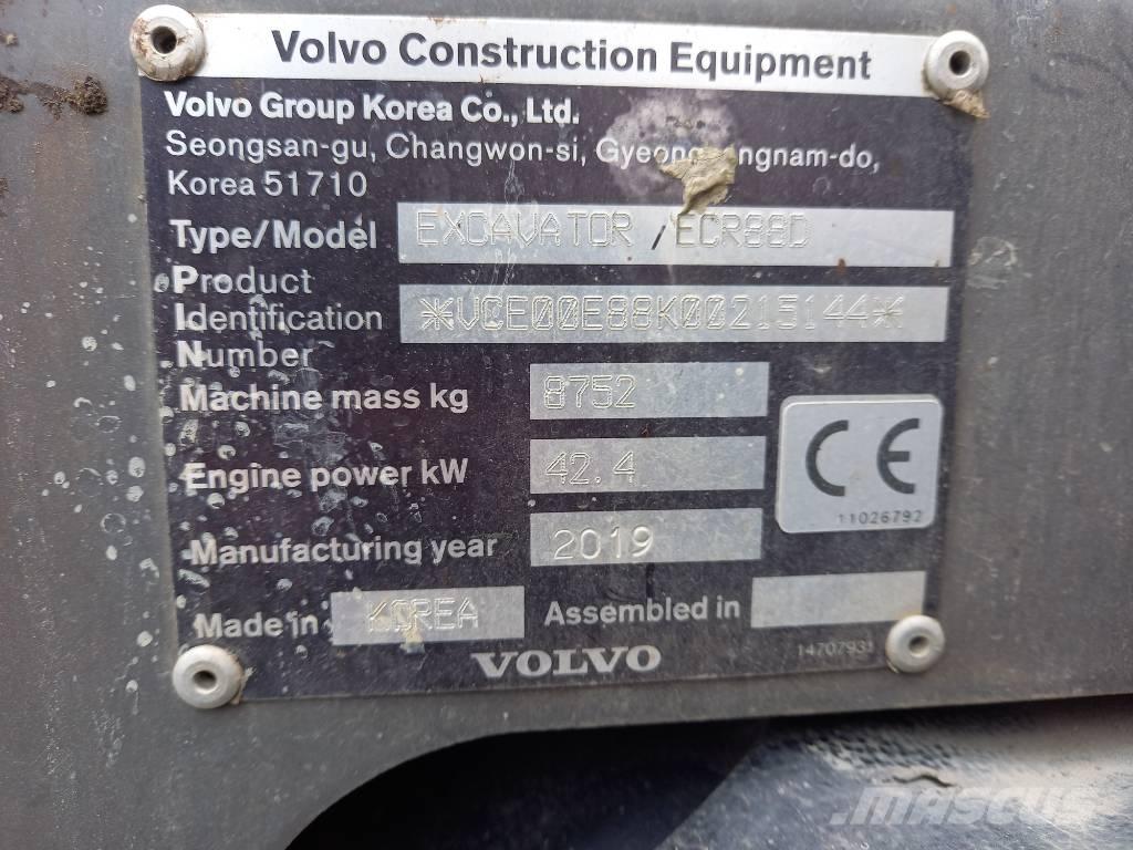 Volvo ECR 88 D Vidēja lieluma ekskavatori 7 t - 12 t
