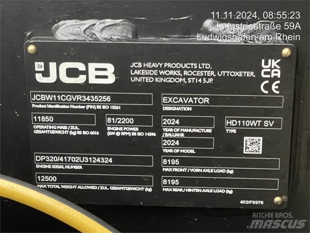JCB HydraDig 110W Ekskavatori uz riteņiem